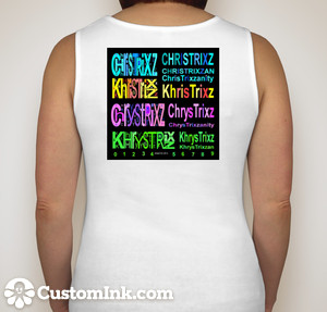 ChrisTrix_T-shirt back feamle model